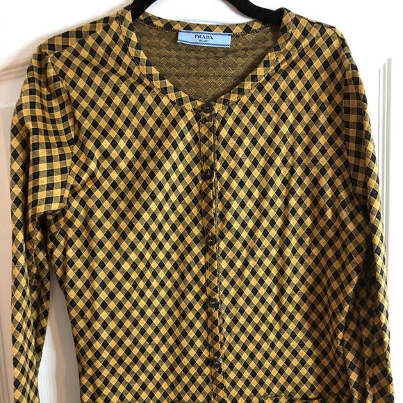 Prada Vintage Gold and Black Blouse - Picture 5 of 5